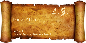 Lucz Zita névjegykártya
