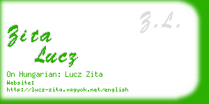 zita lucz business card